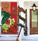 Christmas Door Cover Xmas Winter Holiday Party Decoration Front Porch Sign(Red and Green)70.87"L x 35.43"W